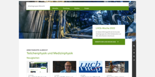 Screenshot der neuen Website der AG Albrecht